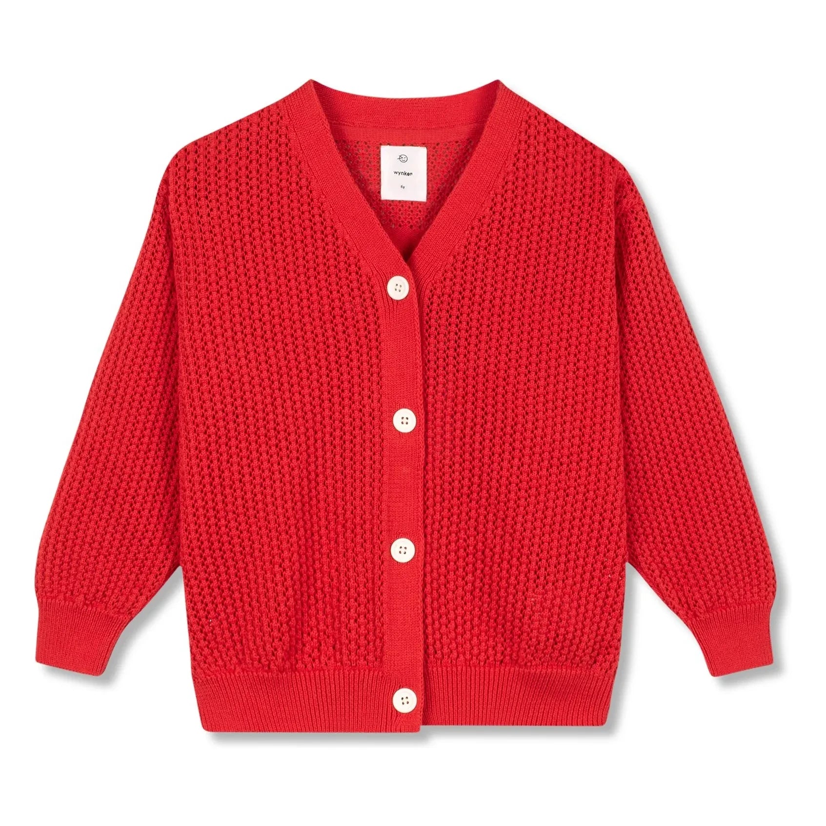Wynken - Organic cotton cardigan | Red