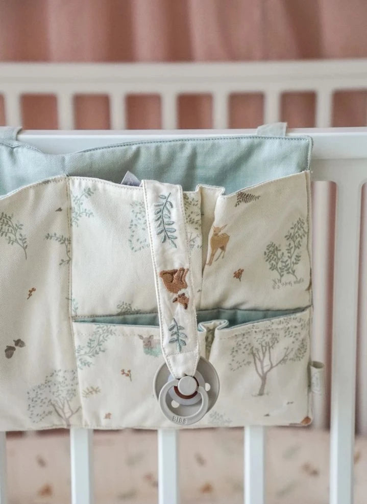 Cam Cam - Woodland Crib Bumper | Ecru
