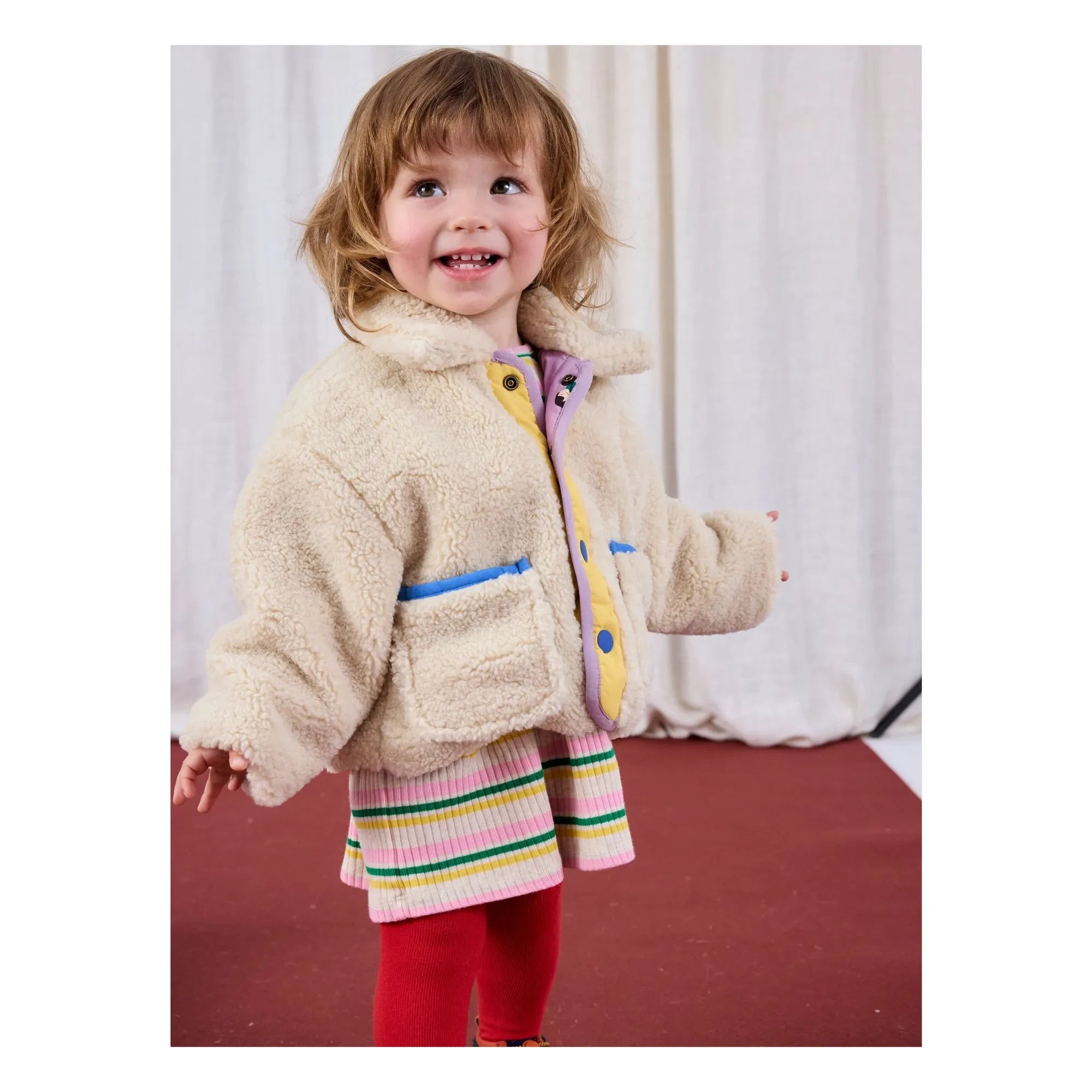 Bobo Choses - Reversible Sherpa Jacket Made from Recycled Fibers | Lilac