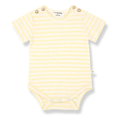 1+ in the family - Eloi Striped Bodysuit | Light Yellow