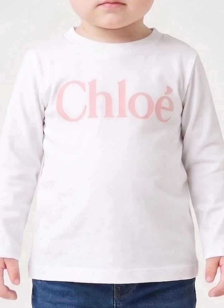 Chloé - Uzun Kollu Tişört Chloé Organik Pamuk | Beyaz