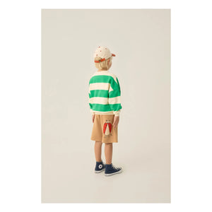 The Campamento - Oversized Striped Sweatshirt | Green