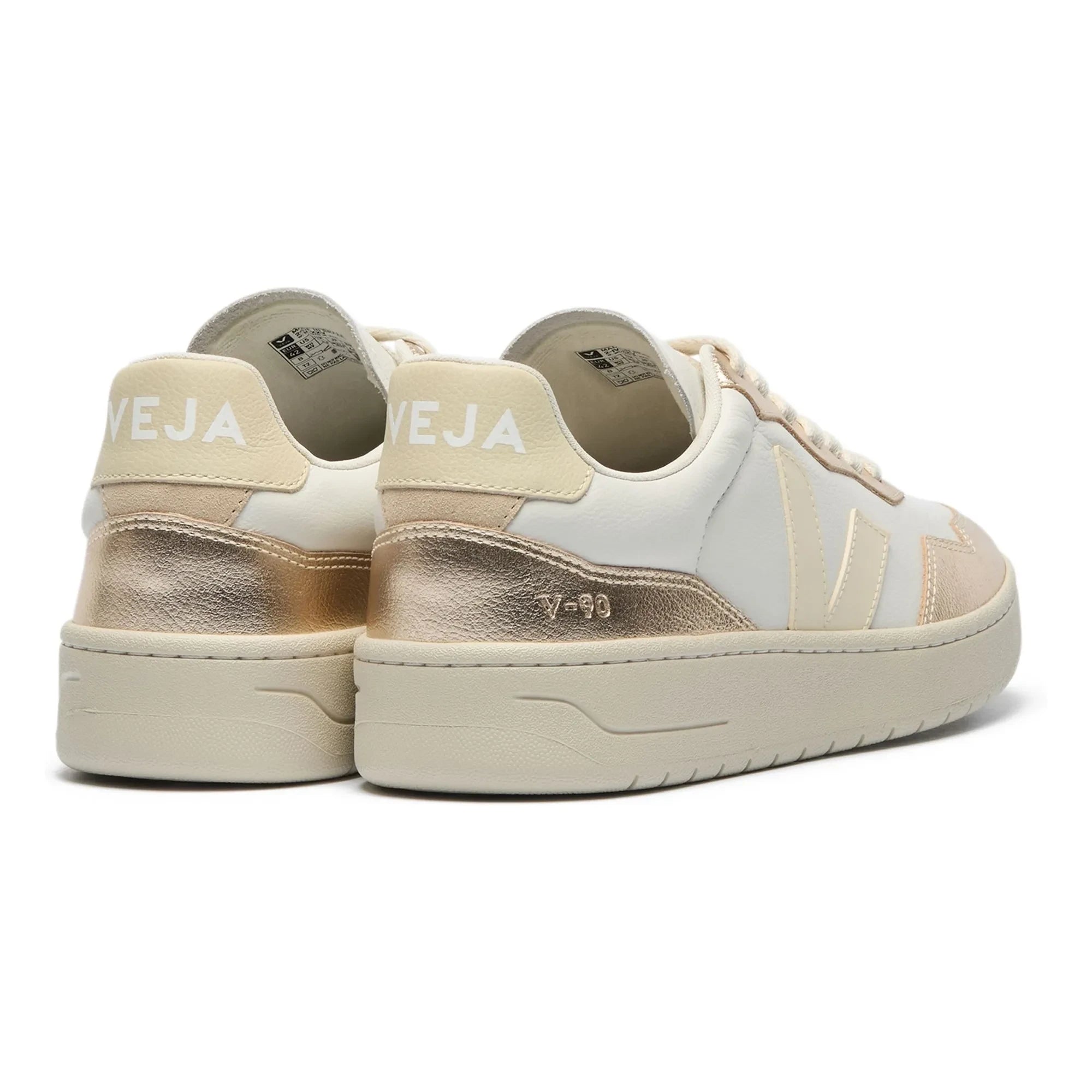 Veja - V-90 Leather Sneakers | Bronze