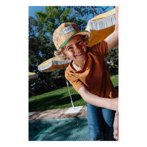 Hello Hossy - Music Festival Curved Visor Hat Made from Recycled Fibers | Green