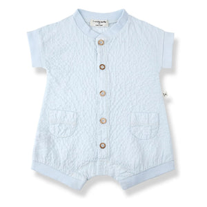 1+ in the family - Filipos Seersucker Romper | Light Blue