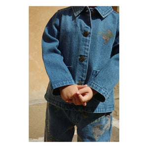 Konges Sløjd - Organic Cotton Cheetahs Mug Jeans | Blue