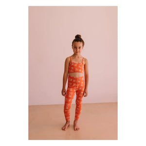 We Are Kids - Nour Palm Organic Cotton Leggings | Orange