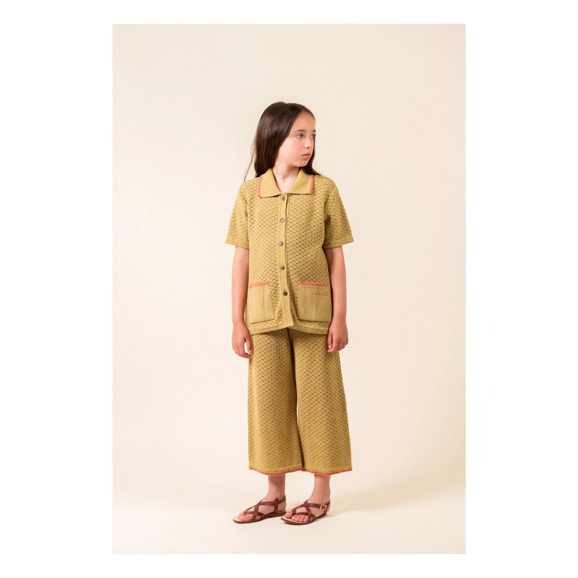 birinit - Pointelle Shirt Pockets | Yellow Green