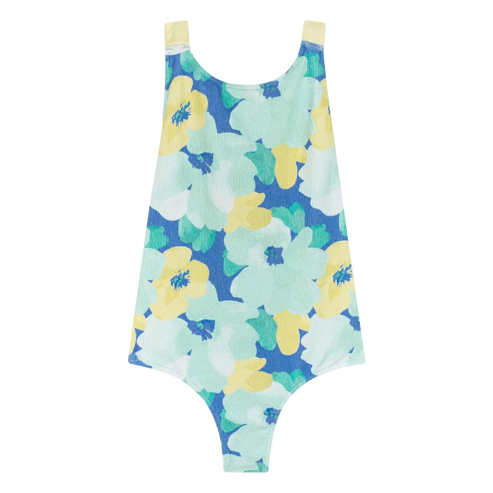 My First Cantê - Mel Fleuri Textured Swimsuit | Light Blue
