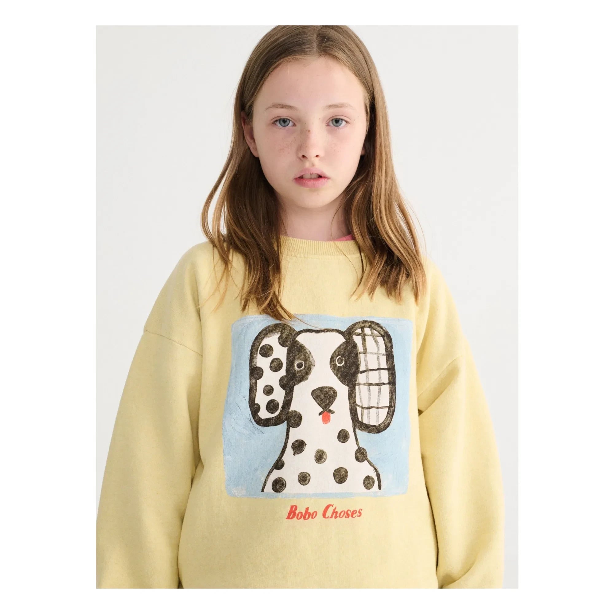 Bobo Choses - Dalmaçyalı organik pamuklu sweatshirt | Sarı