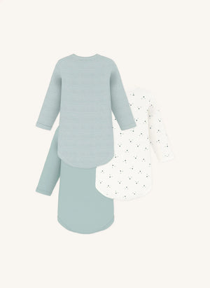 Petit Bateau - 3'lü Organik Pamuk Ayıcık Bedenler | Yeşil