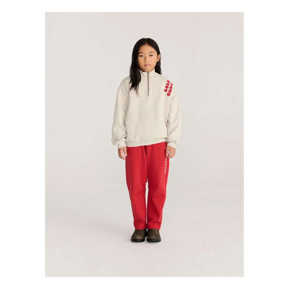 Bobo Choses - Bobo Choses Fermuarlı Sweatshirt Organik Pamuk | Heather Gri