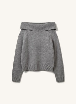 Sofie Schnoor - Sawasy Open-Shoulder Sweater | Grey