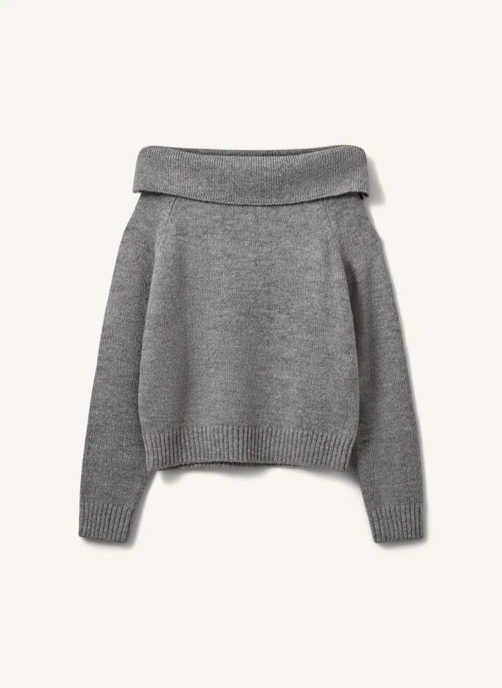 Sofie Schnoor - Sawasy Open-Shoulder Sweater | Grey