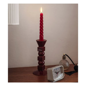 The Socialite Family - Small Ceramic Anna Candle Holder | Burgundy