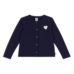 Petit Bateau - Cardigan Uni Molleton | Navy Blue