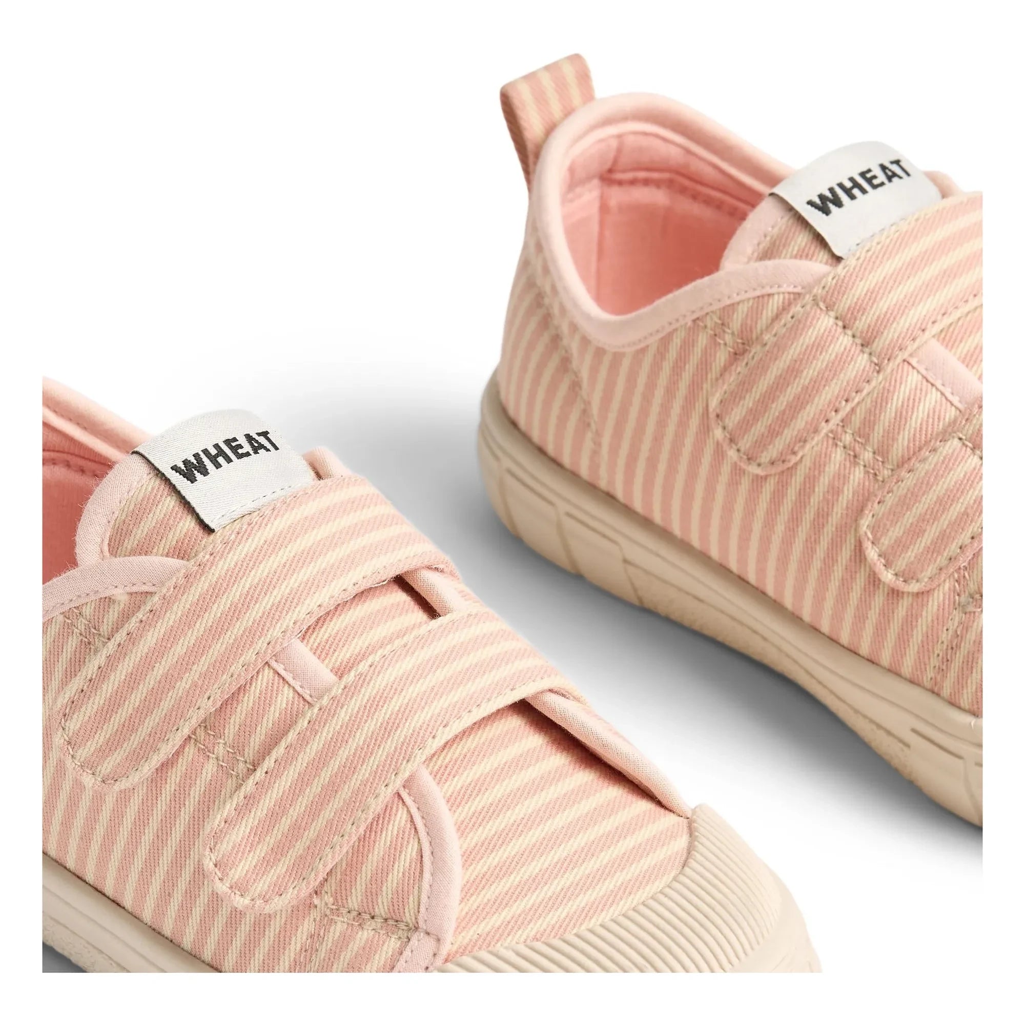 Wheat - Bobbie Striped Sneakers | Powder Pink