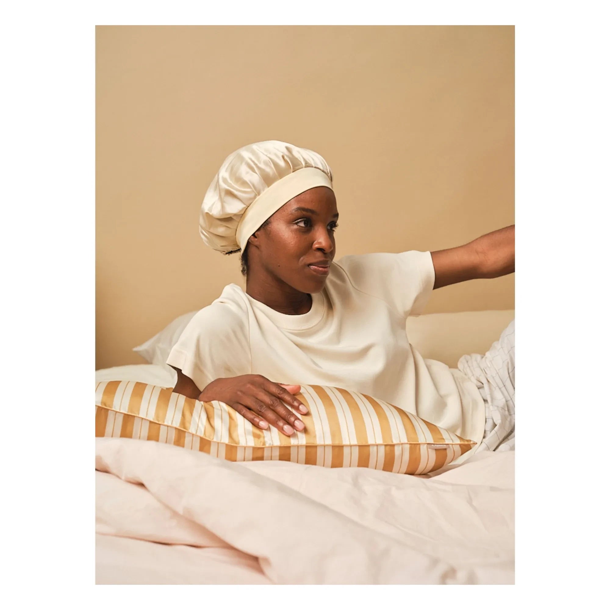 Emily's Pillow - Silk Night Cap | Champagne