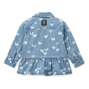 Liewood - Denim Kenza Hearts Jacket | Light Blue