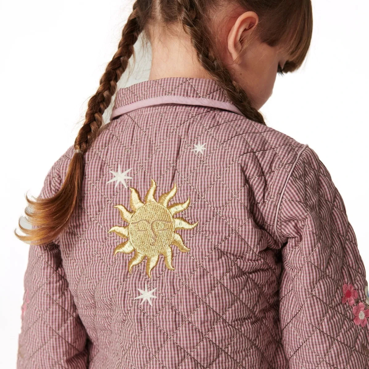 Copenhagen Colors - Organic Cotton "Soleil" Embroidered Quilted Jacket | Dust Pink