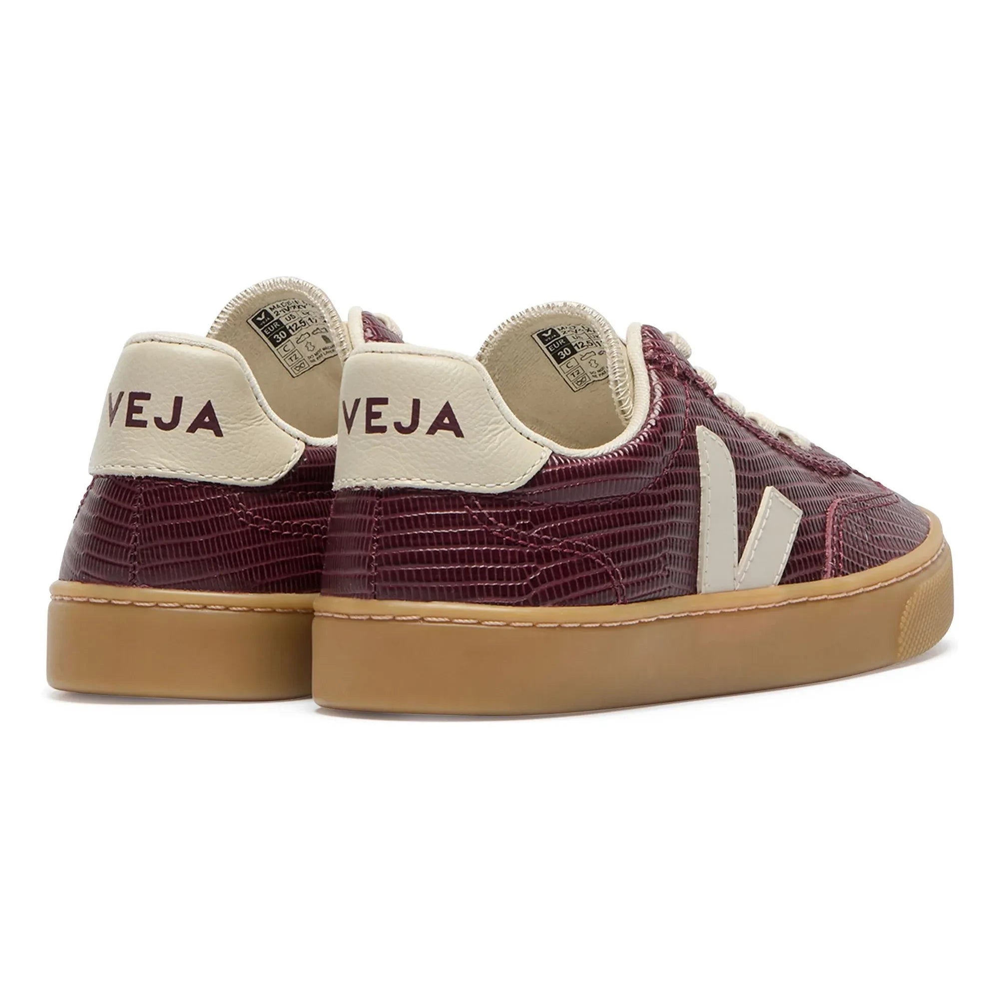 Veja - Volley Leather Lace-Up Sneakers | Burgundy