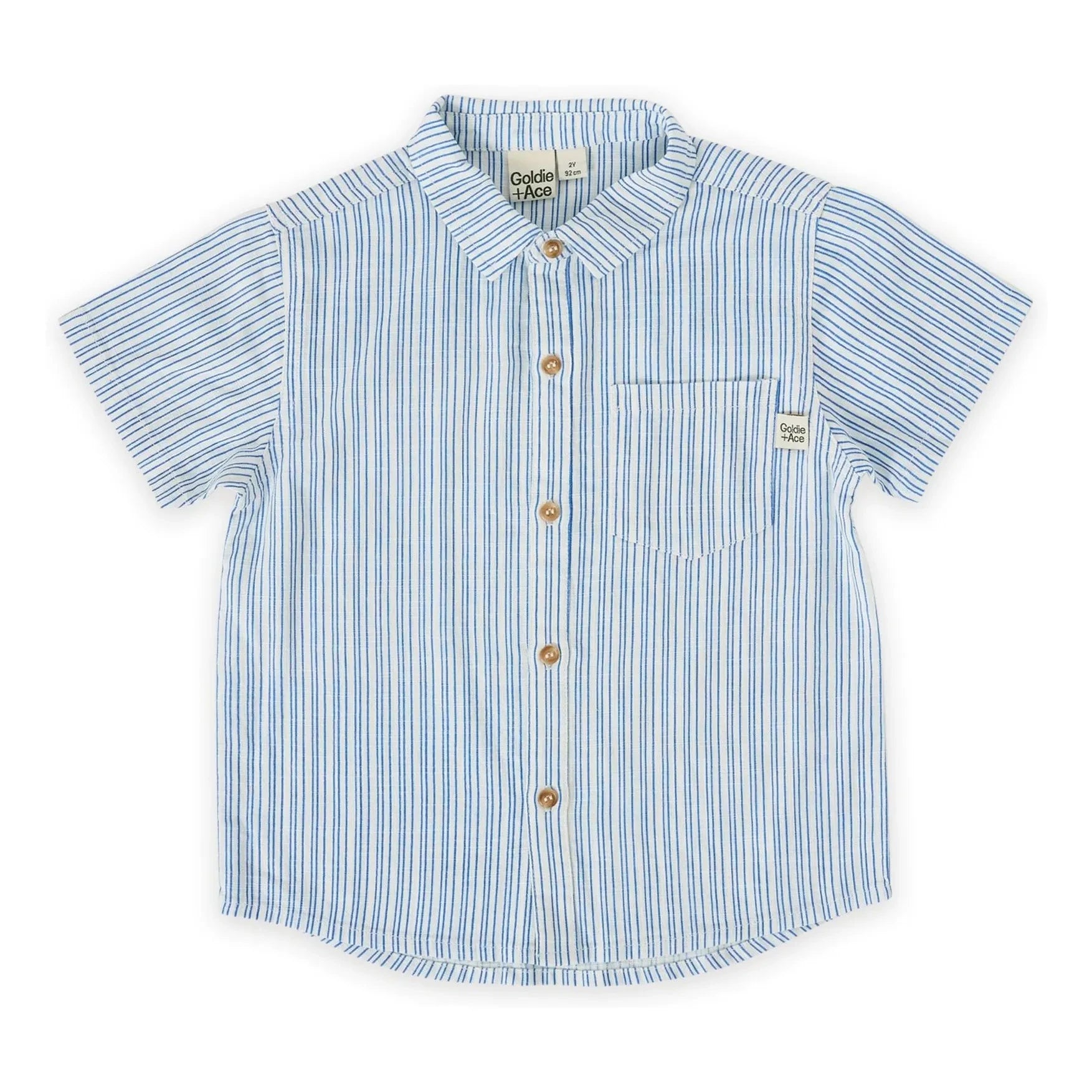 Goldie + Ace - Striped Shirt | Blue