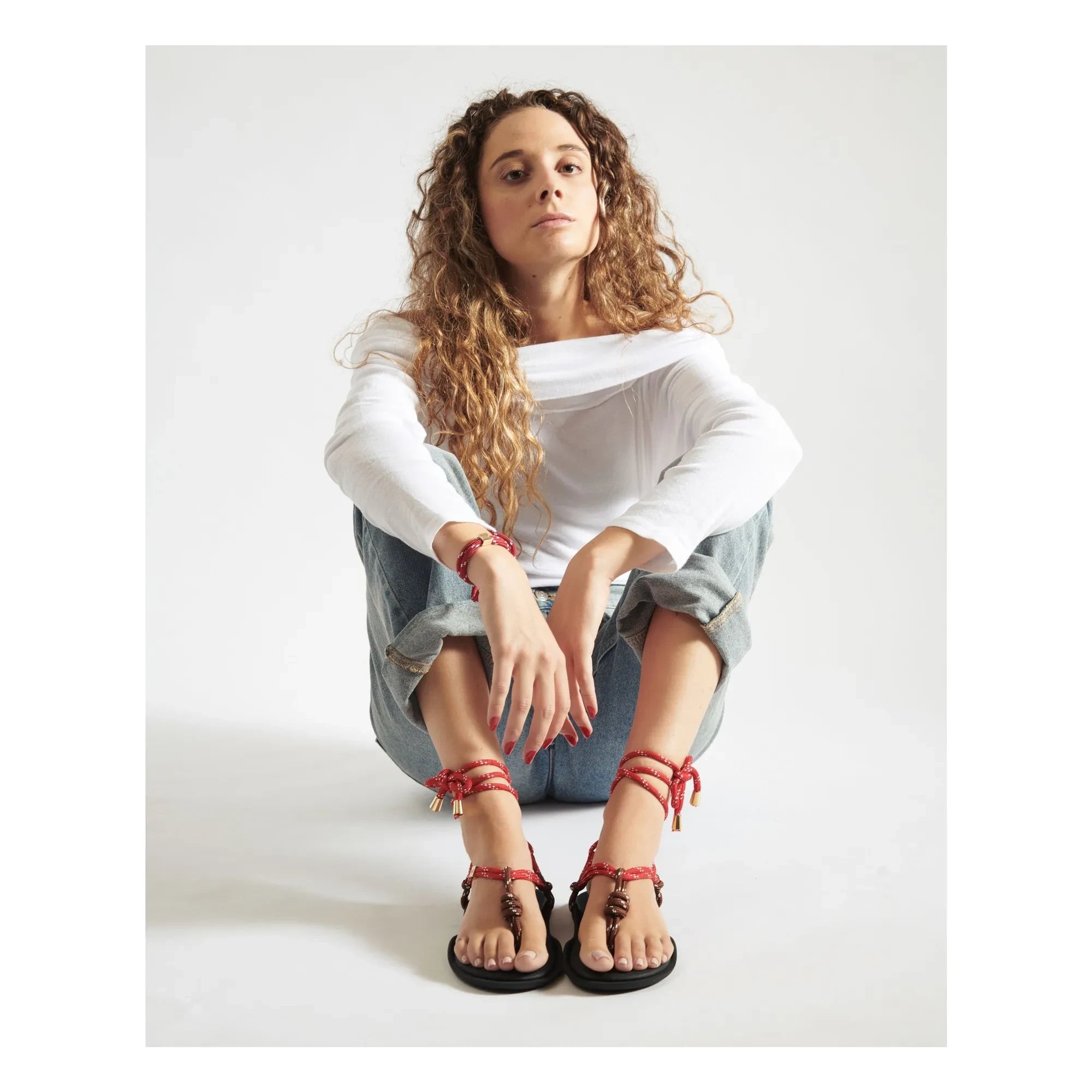 Flòwze - Flò Double Strap Sandals | Red