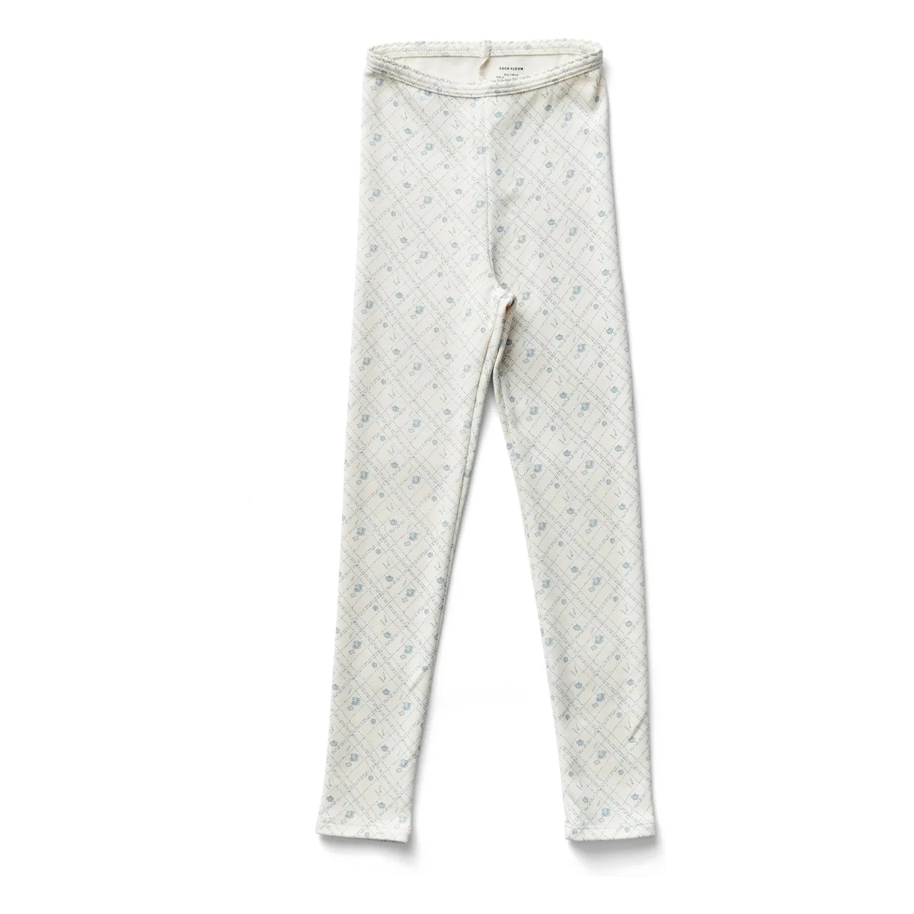 Soor Ploom - Organic Cotton Floral Pattern Stretch Leggings | Ecru