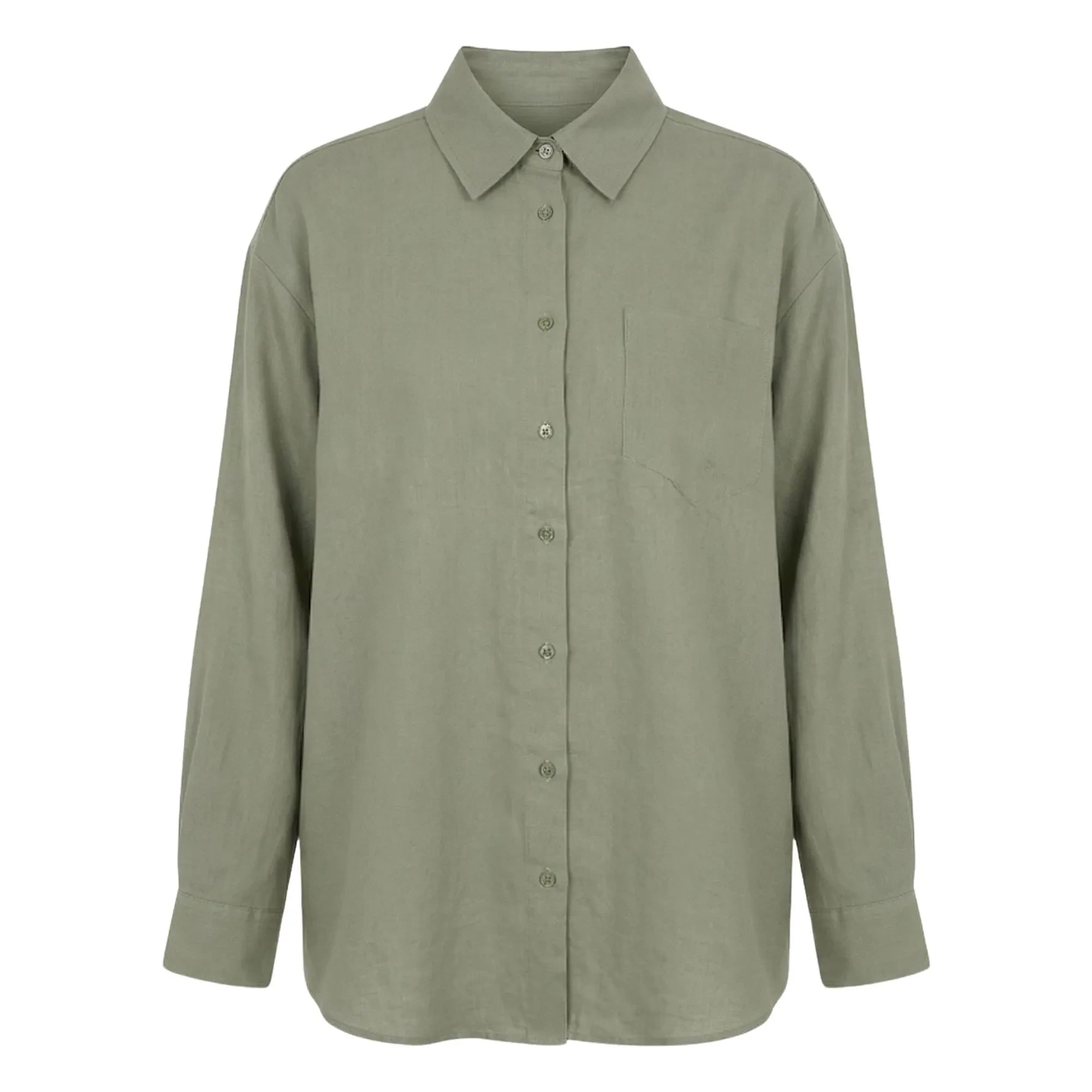 Vanessa Sposi - Vanessa Sposi X Laura Brown: The Pocket Organic Linen Shirt | Khaki
