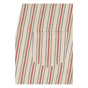 Konges Sløjd - Frankie Striped Organic Cotton Short Dungarees | Beige