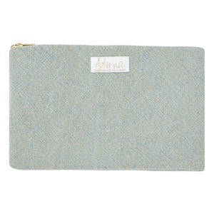 Adorna - Wool and Linen Pouch | Spotted Blue