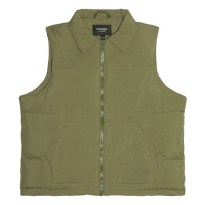 Finger in the Nose - Snowshirt Genuine Goose Down Sleeveless Down Jacket | Khaki