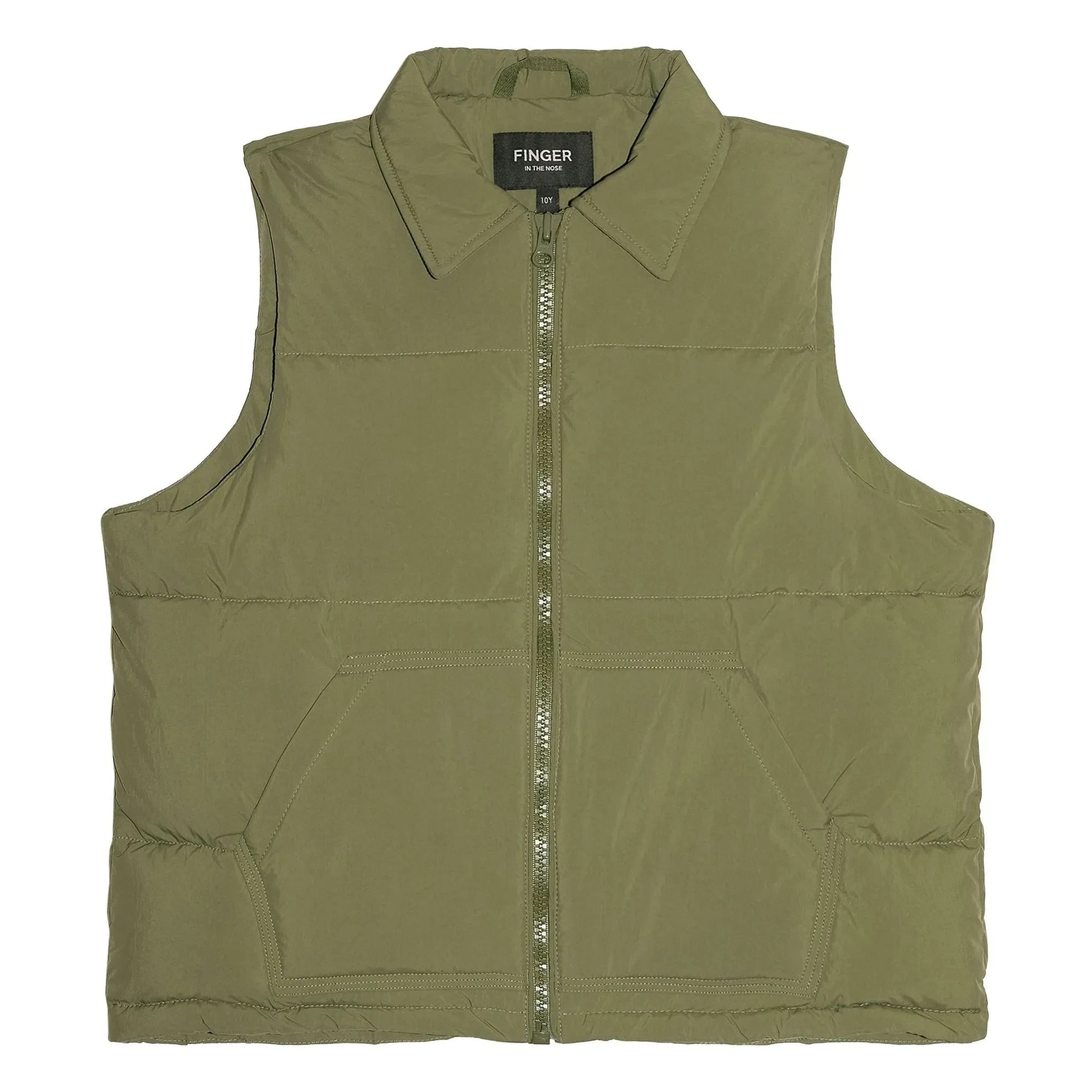 Finger in the Nose - Snowshirt Genuine Goose Down Sleeveless Down Jacket | Khaki