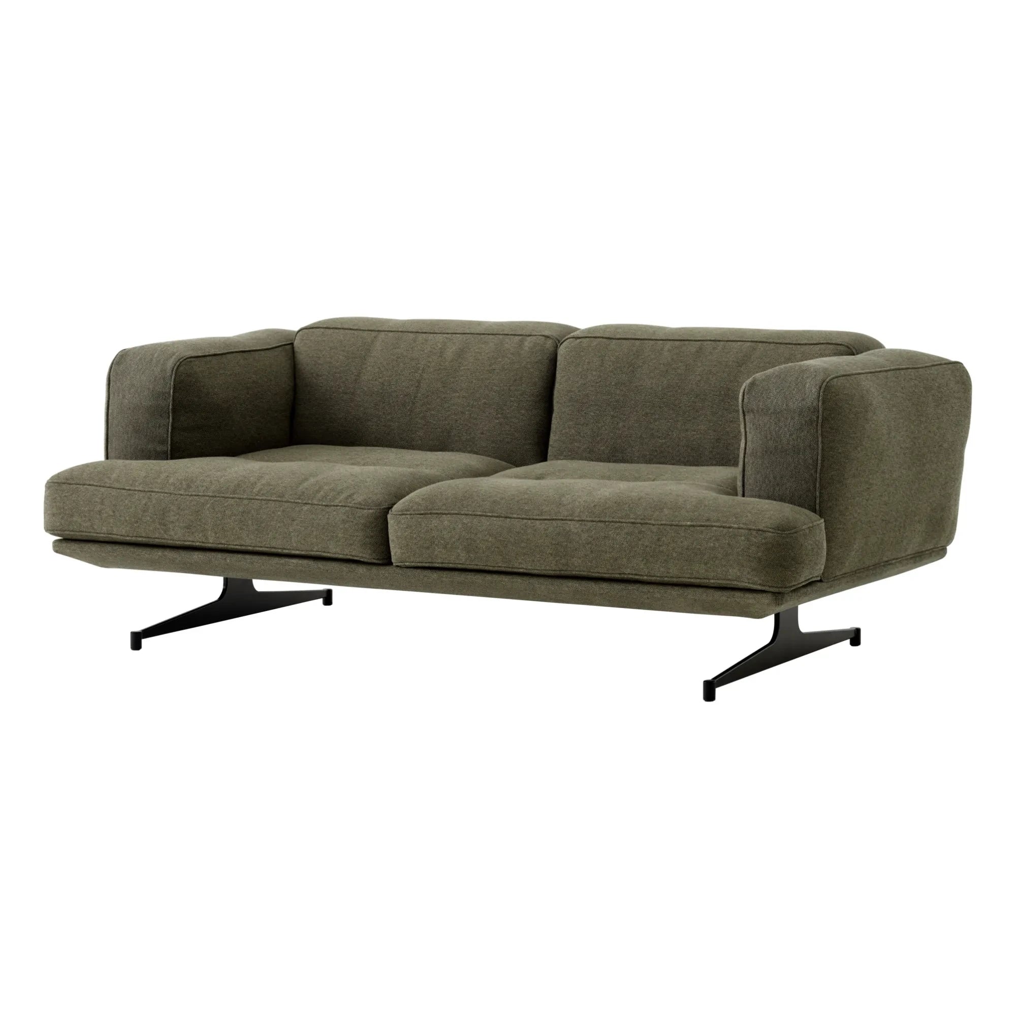 & Tradition - Inland AV22 2-Seater Sofa, Black Base | Haki