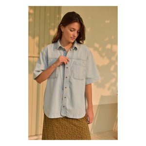 Marlot Paris - Colette Denim Shirt - Women's Collection | Light Blue