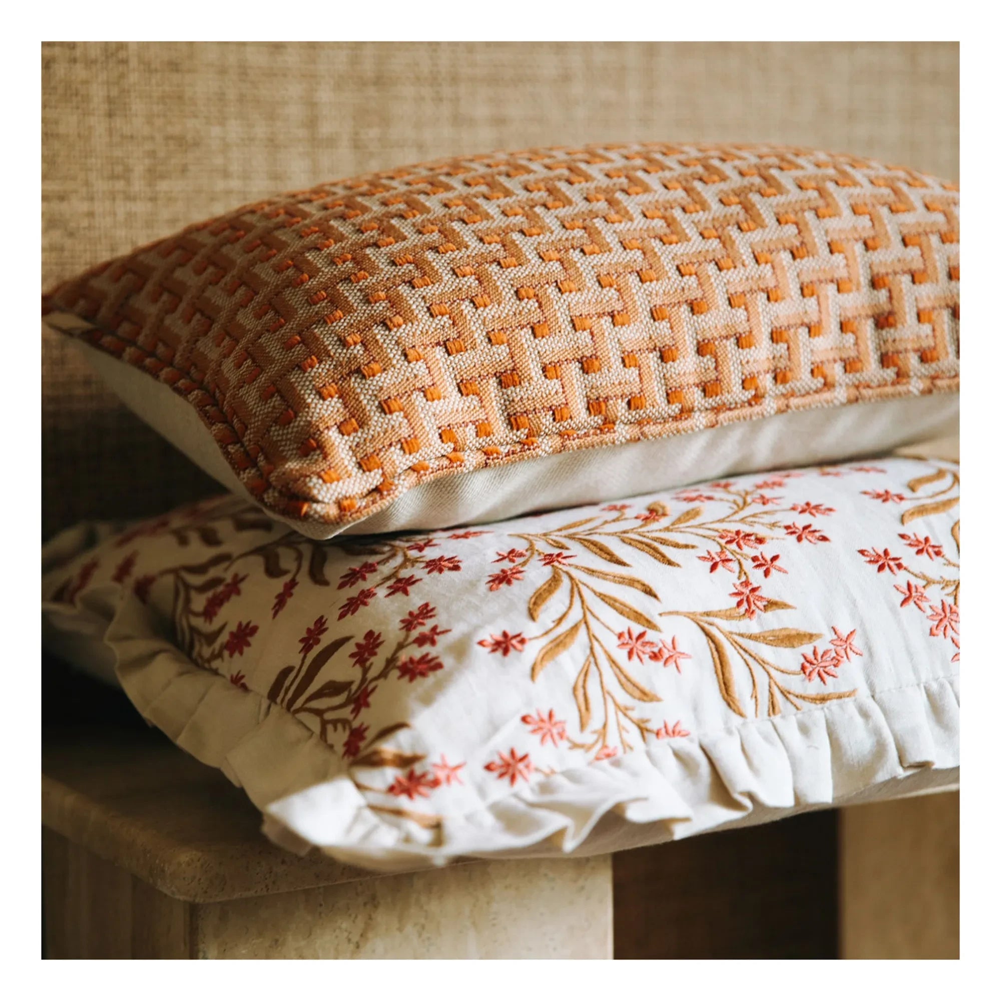 Palais - Audrey Pillowcase | Coral