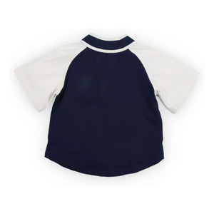 the new society - Gorse Baseball T-Shirt | Navy Blue