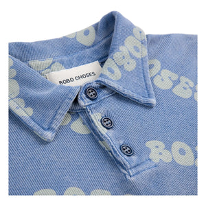 Bobo Choses - Organic Cotton Logo Polo T-shirt | Blue
