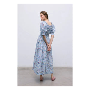 the new society - Cloe Cotton Dress | Blue