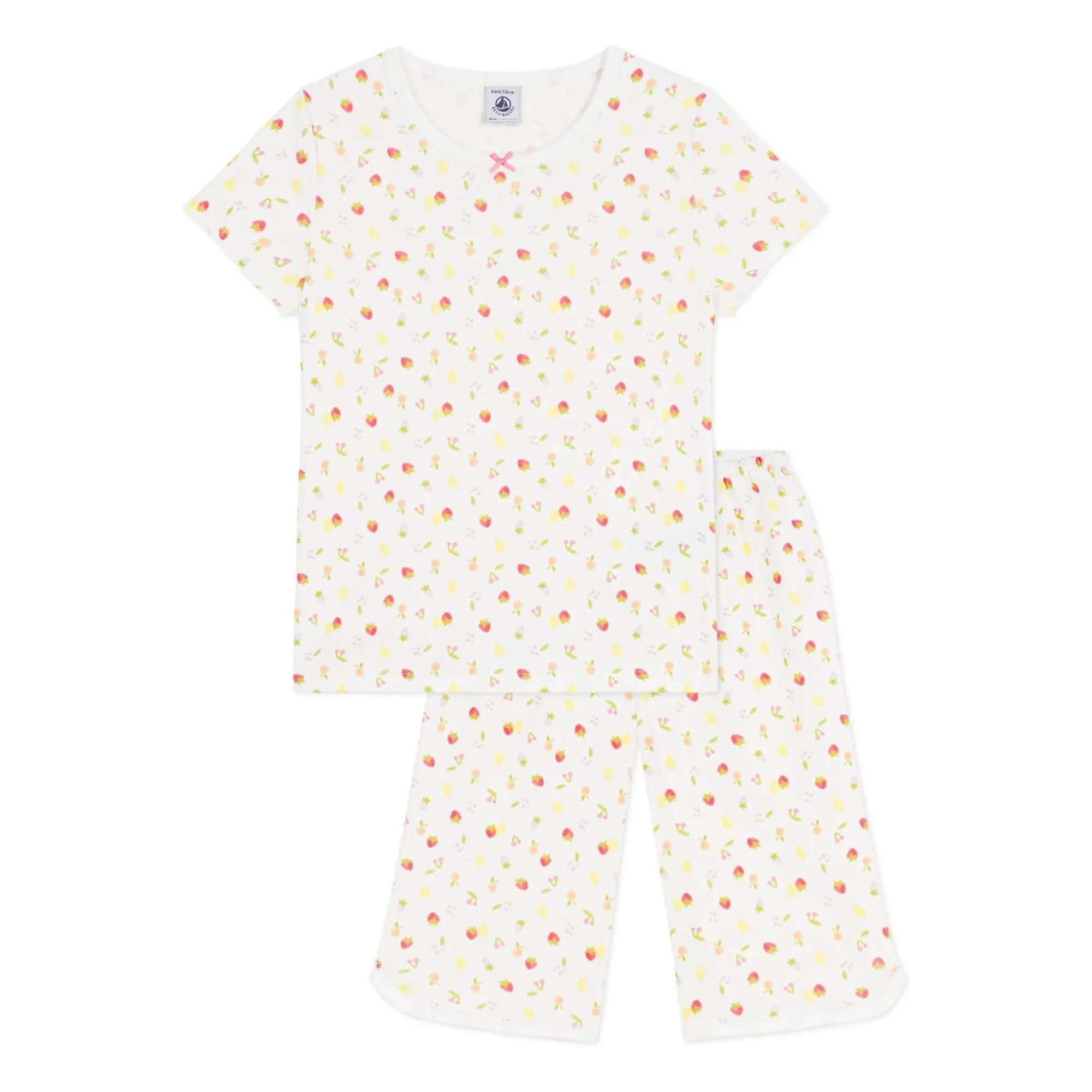 Petit Bateau - Capri Fruit Pajamas | Ecru