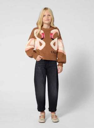 Chloé - Flamants Roses Organic Cotton Sweater | Caramel