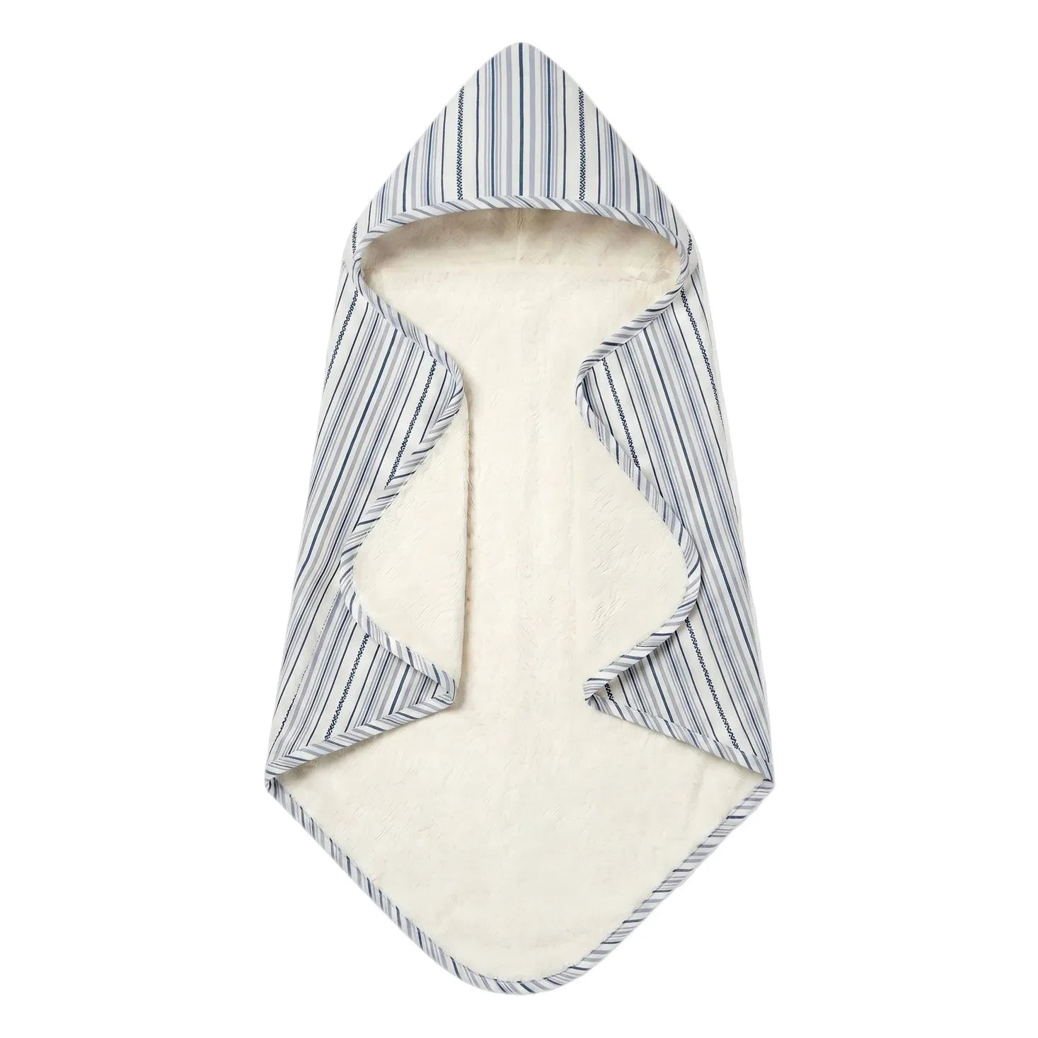 Editions Aimable - Charles banyo pelerini | Azure Stripes Poplin
