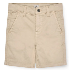 Copenhagen Colors - Organic cotton twill hemline shorts | Beige