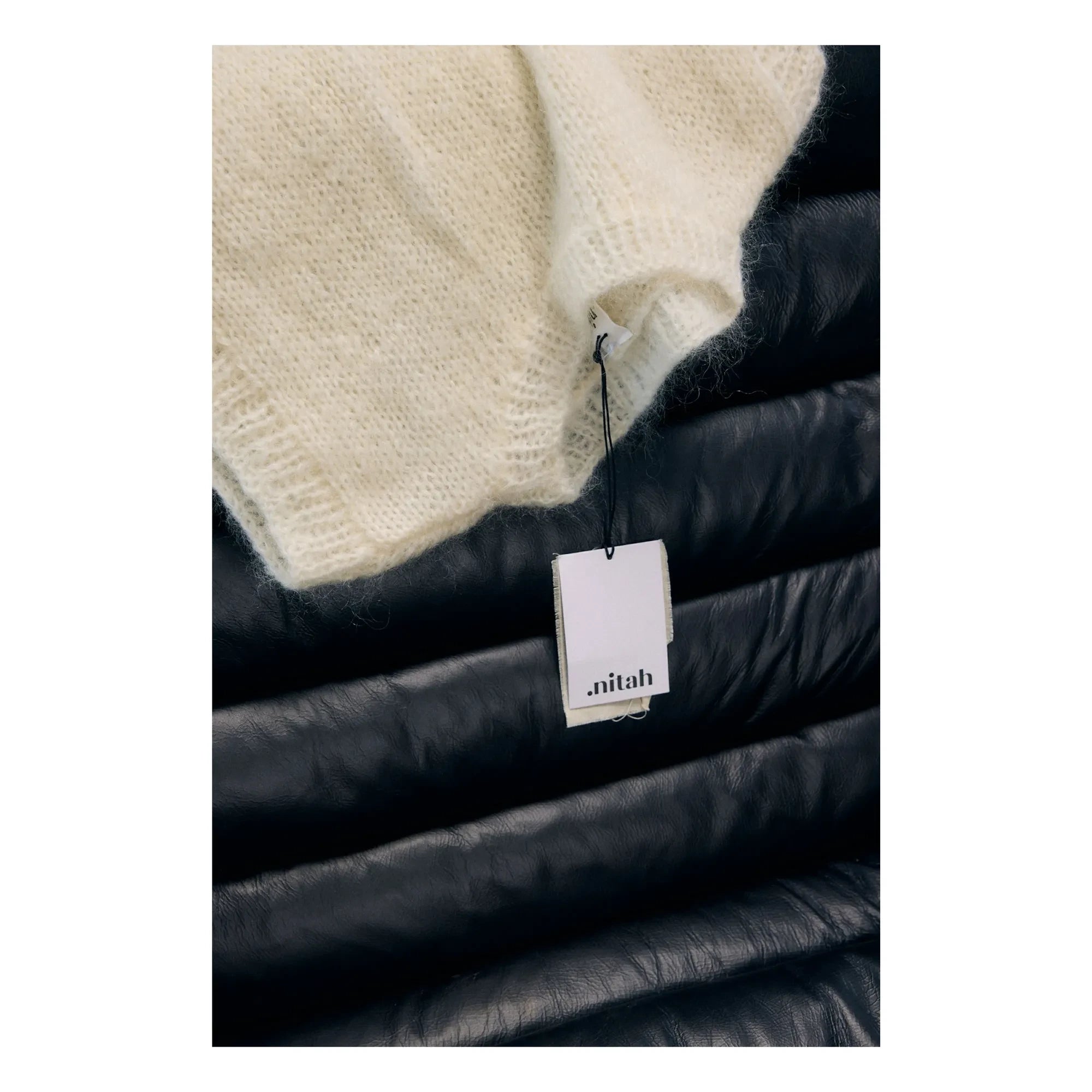 Nitah - Yasmine Sleeveless Mohair Sweater | White