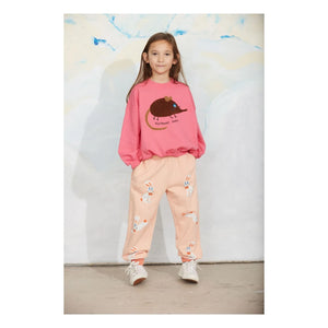 Mini Rodini - Nakışlı Fare Organik Pamuklu Sweatshirt | Pembe