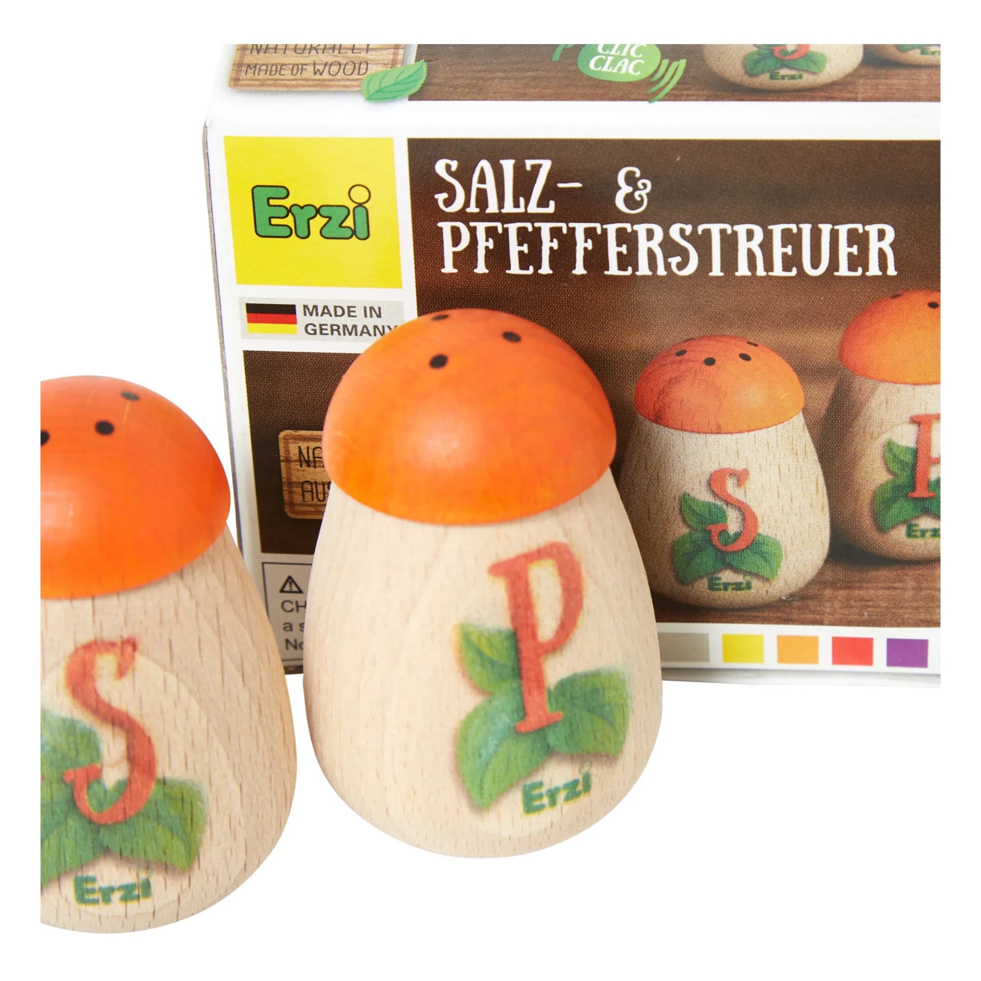 Erzi - Wooden Salt and Pepper Shakers
