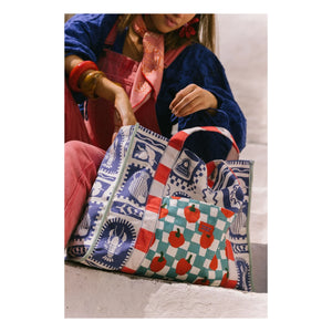Favorite People - Tote Bag Positano Tomatoes | Blue