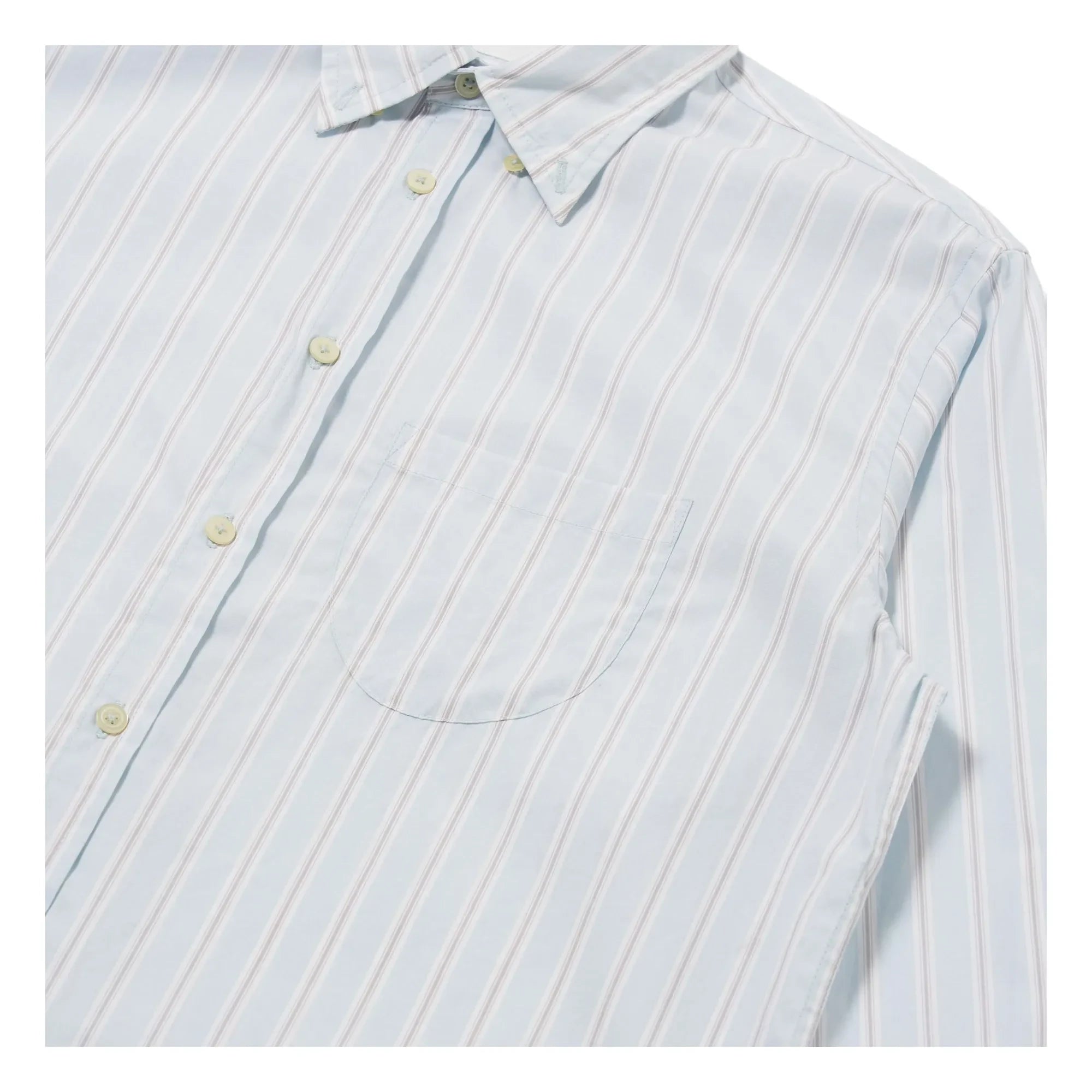 Universal Works - Lazy Day Striped Shirt | Light Blue