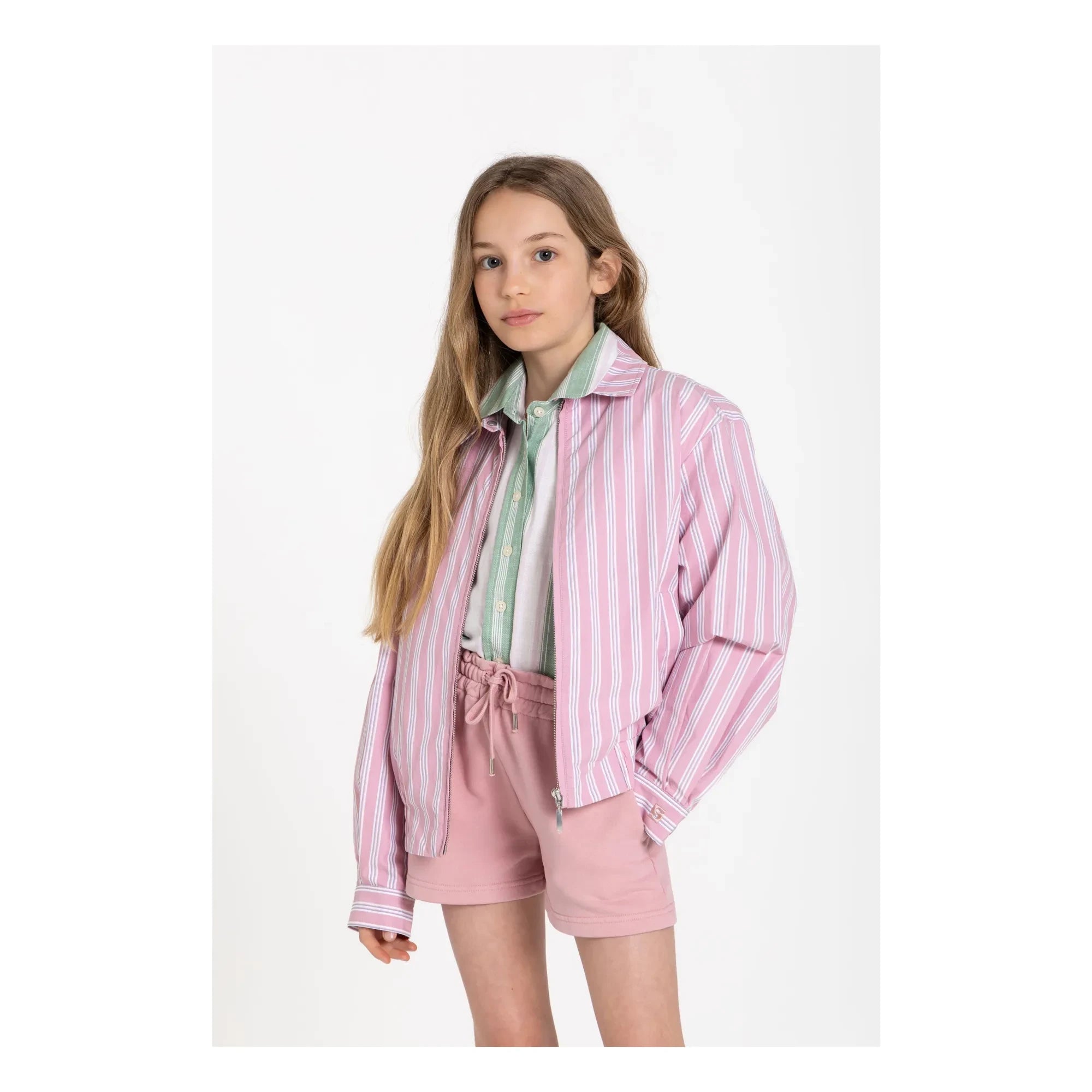 Smallable Kid - Noah Striped Jacket | Dust Pink