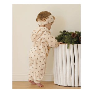 Quincy Mae - Holly Berry Romper | Ecru